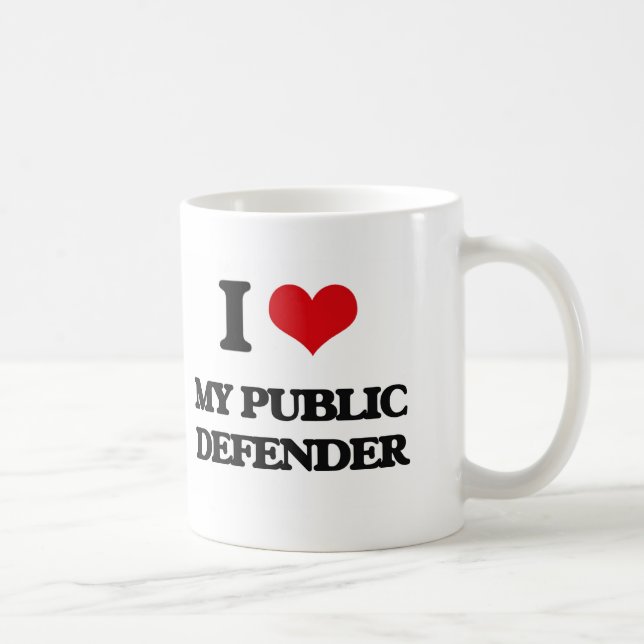 I Liebe mein allgemeiner Verteidiger Kaffeetasse (Rechts)