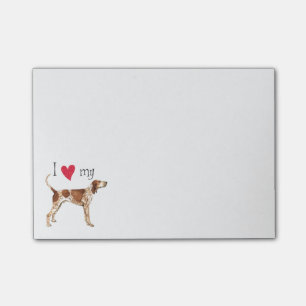 I Liebe mein amerikanisches EnglischCoonhound Post-it Klebezettel
