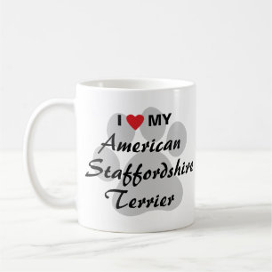 I Liebe mein amerikanisches Staffordshire-Terrier Kaffeetasse