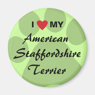 I Liebe mein amerikanisches Staffordshire-Terrier Magnet