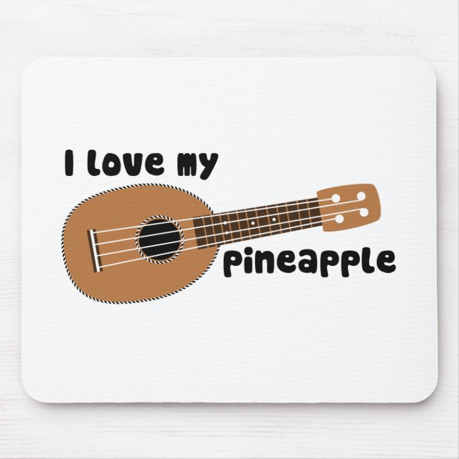 I Liebe mein AnanasUkulele Mousepad (Vorne)