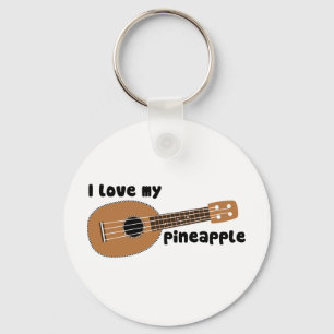 I Liebe mein AnanasUkulele Schlüsselanhänger