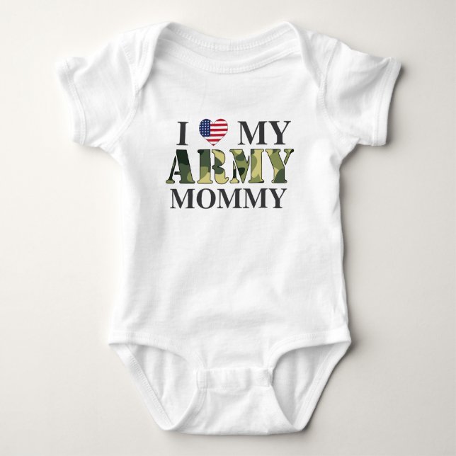 I Liebe mein Armee-Mama-Säuglings-T - Shirt (Vorderseite)