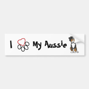 I Liebe mein australischer Autoaufkleber
