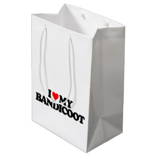 I LIEBE MEIN BANDICOOT MITTLERE GESCHENKTÜTE