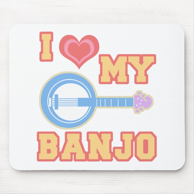 I Liebe mein Banjo Mousepad (Vorne)