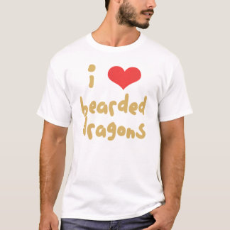 I Liebe mein bärtiger Drache T-Shirt