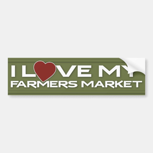 I Liebe mein Bauers-Markt Autoaufkleber (Vorne)