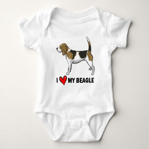 I Liebe mein Beagle Baby Strampler