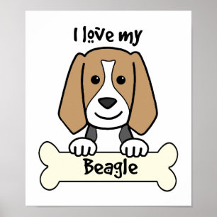 I Liebe mein Beagle Poster