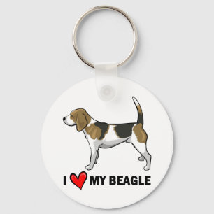 I Liebe mein Beagle Schlüsselanhänger