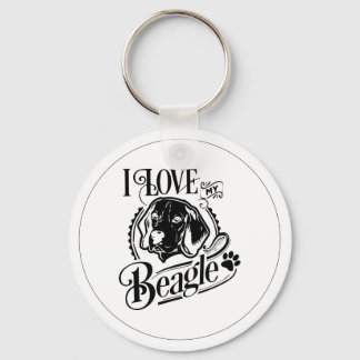 I Liebe Mein Beagle Schlüsselanhänger