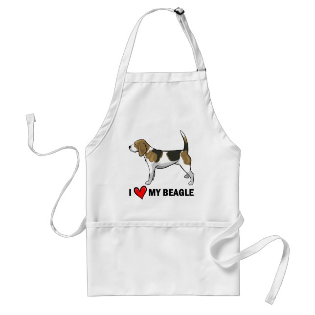 I Liebe mein Beagle Schürze (Vorne)