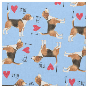 I Liebe mein Beagle Stoff