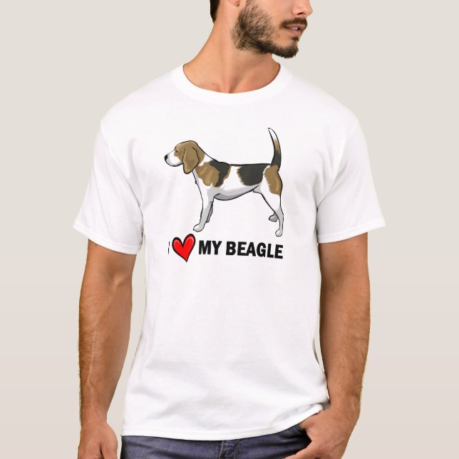 I Liebe mein Beagle T-Shirt (Vorderseite)