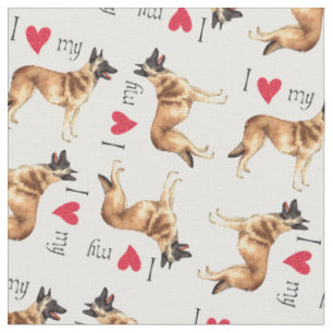 I Liebe mein belgischer Malinois Stoff