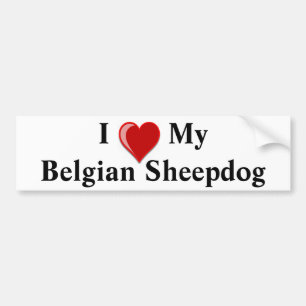 I Liebe mein belgischer Schäferhund-Hund Autoaufkleber