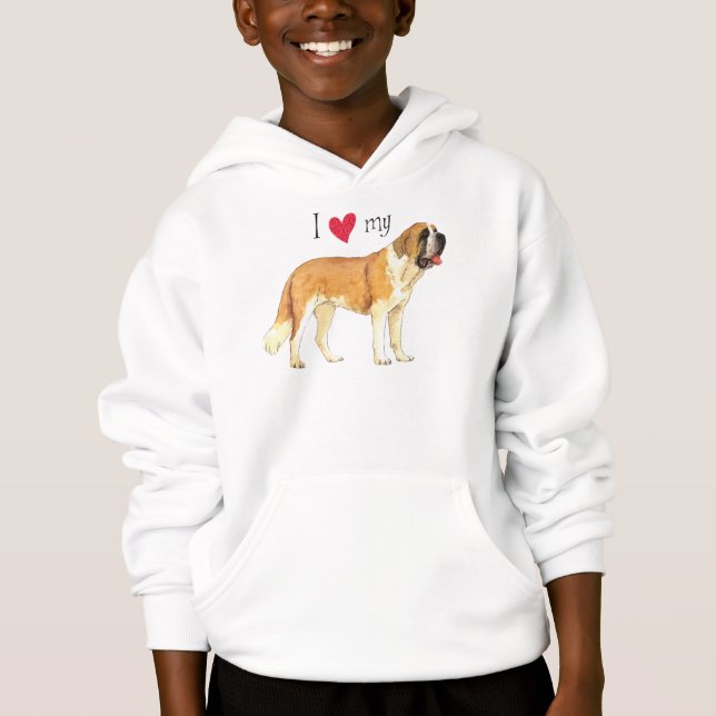 I Liebe mein Bernhardiner Hoodie (Vorderseite)
