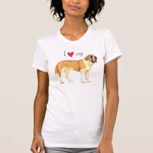 I Liebe mein Bernhardiner T-Shirt