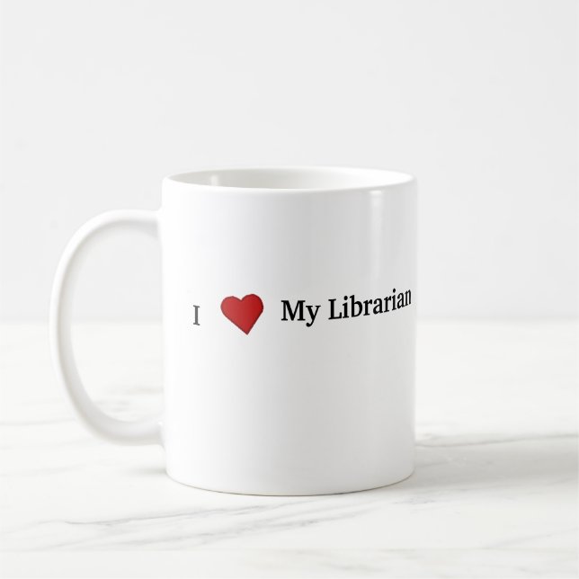 I Liebe mein Bibliothekar Kaffeetasse (Links)