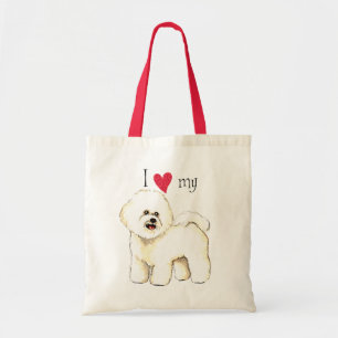 I Liebe mein Bichon Frise Tragetasche