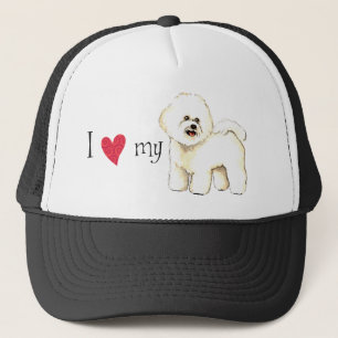 I Liebe mein Bichon Frise Truckerkappe