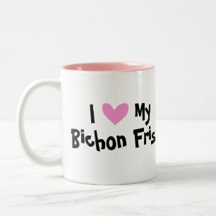 I Liebe mein Bichon Frise Zweifarbige Tasse