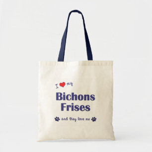 I Liebe mein Bichons Frises (mehrfache Hunde) Tragetasche
