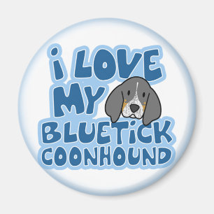 I Liebe mein Bluetick Coonhound-Magnet Magnet