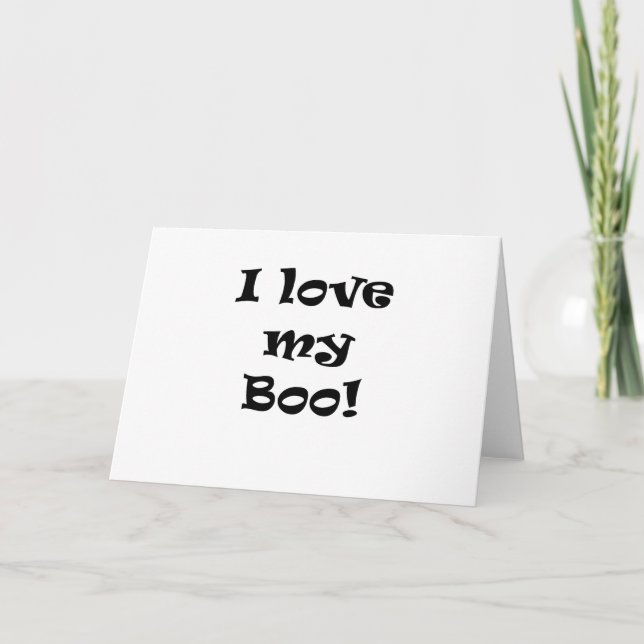I Liebe mein Boo Karte (Vorderseite)