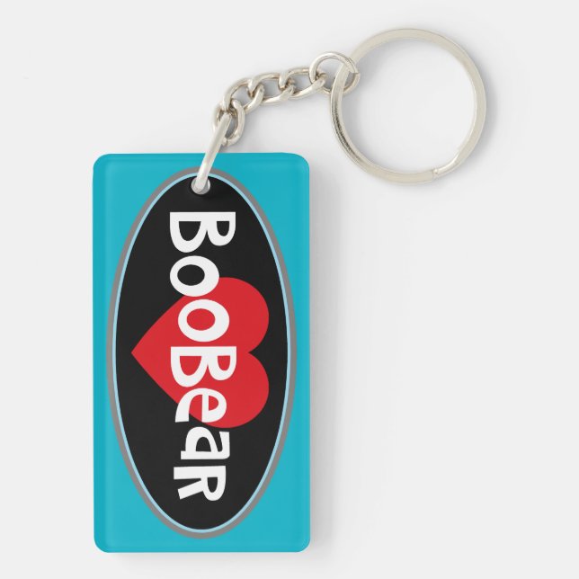 I Liebe mein BOOBEAR Schlüsselanhänger (Rückseite)