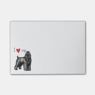 I Liebe mein Bouvier Post-it Klebezettel