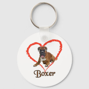 I Liebe mein Boxer-Hund Schlüsselanhänger