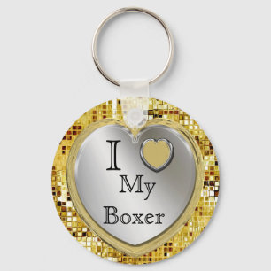 I Liebe mein Boxer oder? Herz-Schlüsselanhänger Schlüsselanhänger