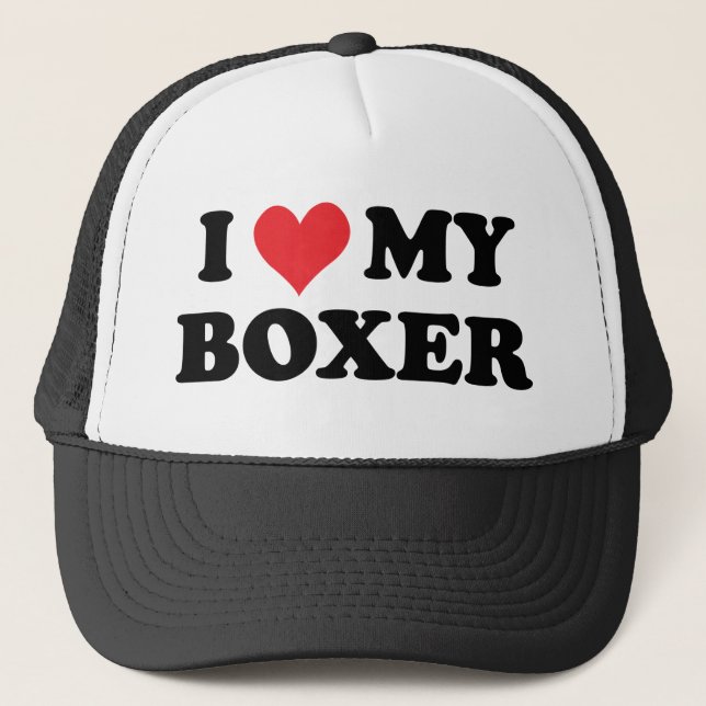 I Liebe mein Boxer Truckerkappe (Vorderseite)