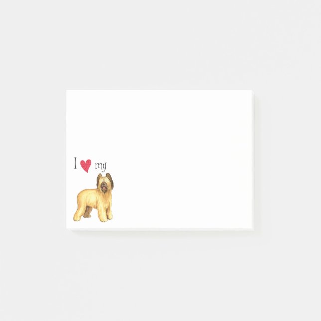 I Liebe mein Briard Post-it Klebezettel (Vorderseite)