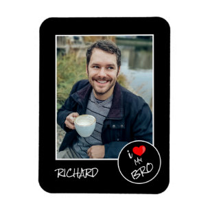 I Liebe Mein Bro, Custom Foto - Personalisiert Magnet