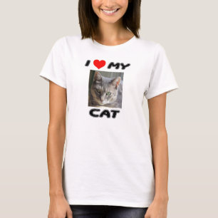 I LIEBE MEIN CAT - ADDIEREN SIE IHR EIGENES FOTO - T-Shirt