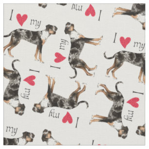 I Liebe mein Catahoula Leopard-Hund Stoff