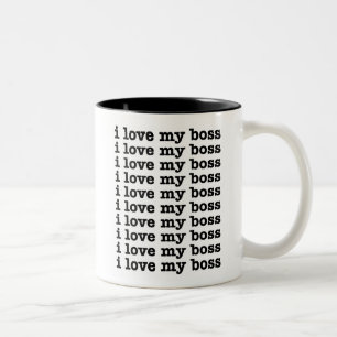 I Liebe mein Chef Zweifarbige Tasse