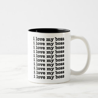 I Liebe mein Chef Zweifarbige Tasse