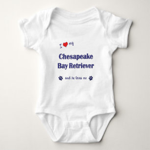 I Liebe mein Chesapeake-Bucht-Retriever Baby Strampler