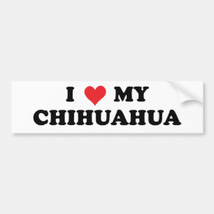 I Liebe mein Chihuahua Autoaufkleber