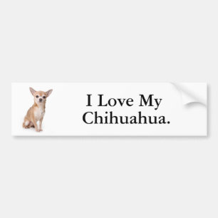 I Liebe mein Chihuahua Autoaufkleber