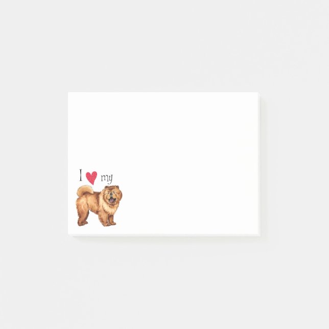 I Liebe mein Chow-Chow Chow-Chow Post-it Klebezettel (Vorderseite)