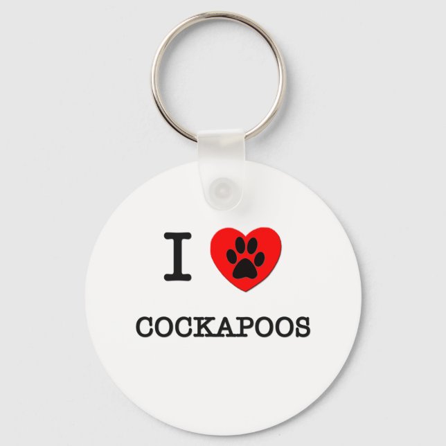 I LIEBE MEIN COCKAPOOS SCHLÜSSELANHÄNGER (Vorderseite)