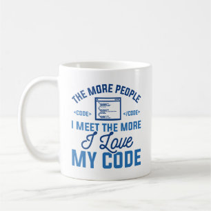 I Liebe Mein Code Kaffeetasse