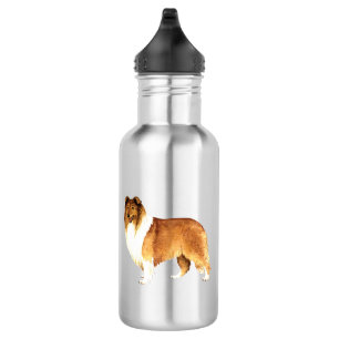 I Liebe mein Collie Edelstahlflasche
