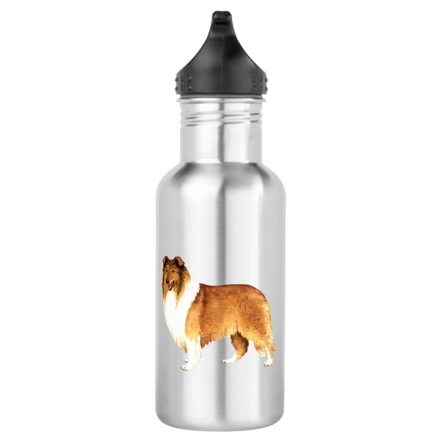 I Liebe mein Collie Edelstahlflasche (Rechts)