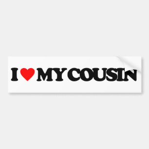 I LIEBE MEIN COUSIN AUTOAUFKLEBER